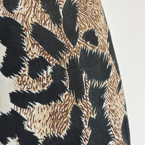 Vintage Stunt Petite Mob Wife Leopard Print Silk Oversized Jacket Size PL Animal - Picture 9 of 10